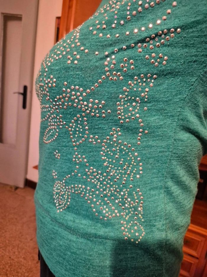 Pull fin avec motif strass - photo numéro 5