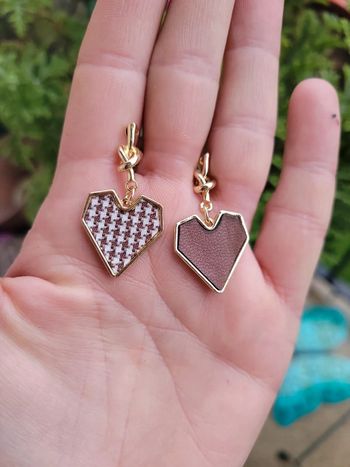 Clips cœur asymetriques fête des mères