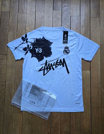 Maillot de Football Concept Real Madrid blanc fleur Stussy  x Adidas - Taille S