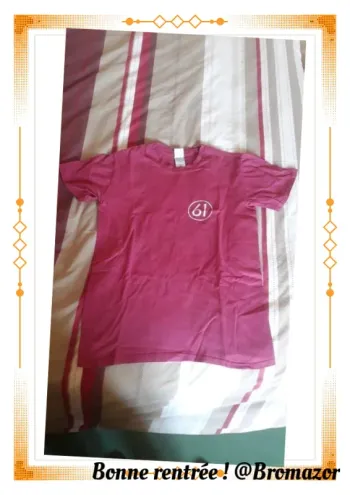 T-shirt "les Elles de l'Orne" fuchsia chiné taille S