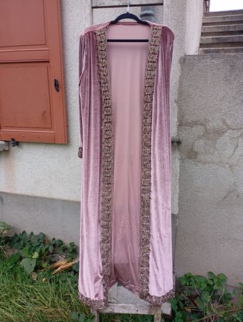 Kaftan velours rose