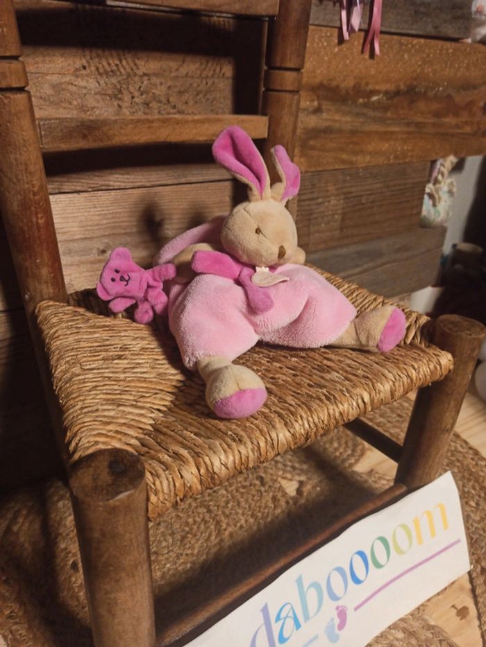 Doudou lapin rose graffitis doudou et compagnie tbe - photo numéro 3