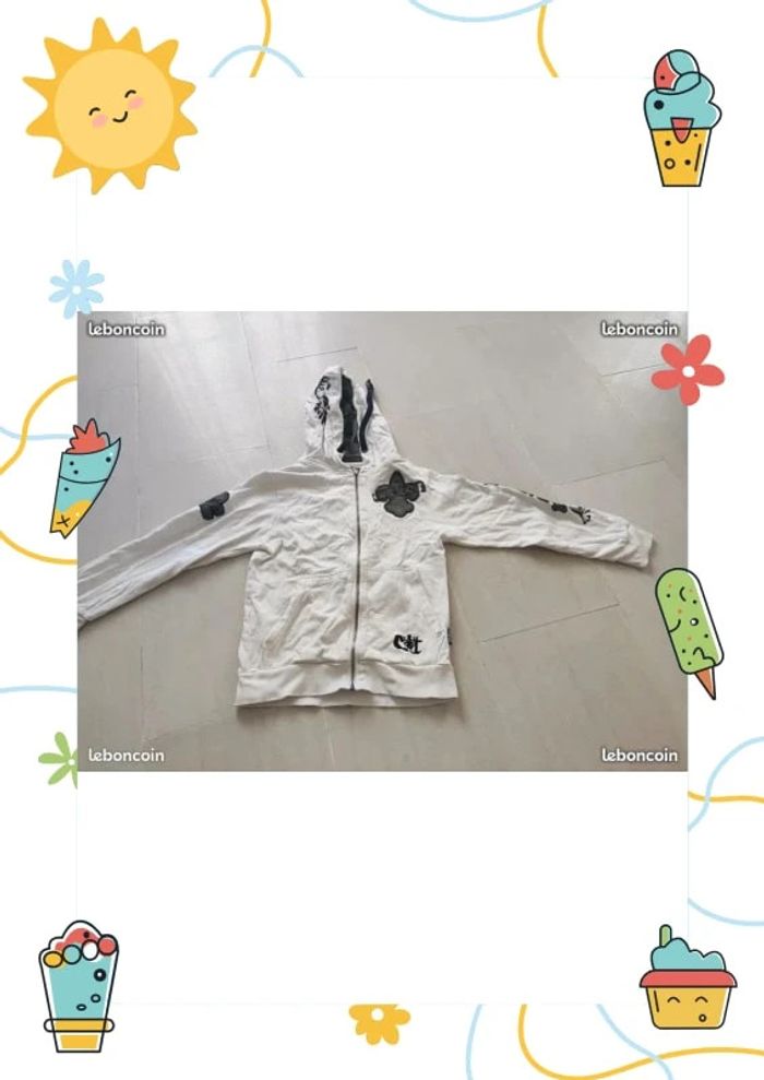 gilet zippé à capuche 10 ans
