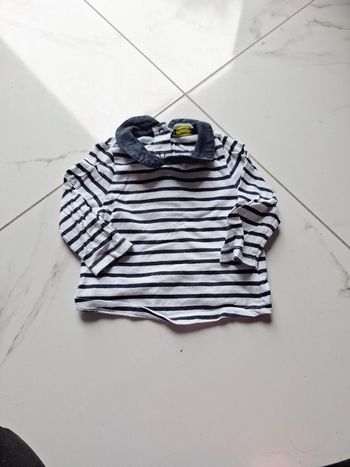 Haut marin col Claudine 3 mois