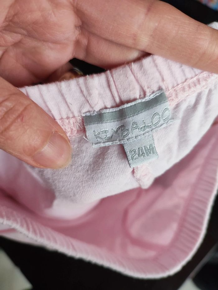 Short en coton 24 mois rose clair - photo numéro 3