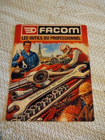 plaque publicitaire motif facom neuf