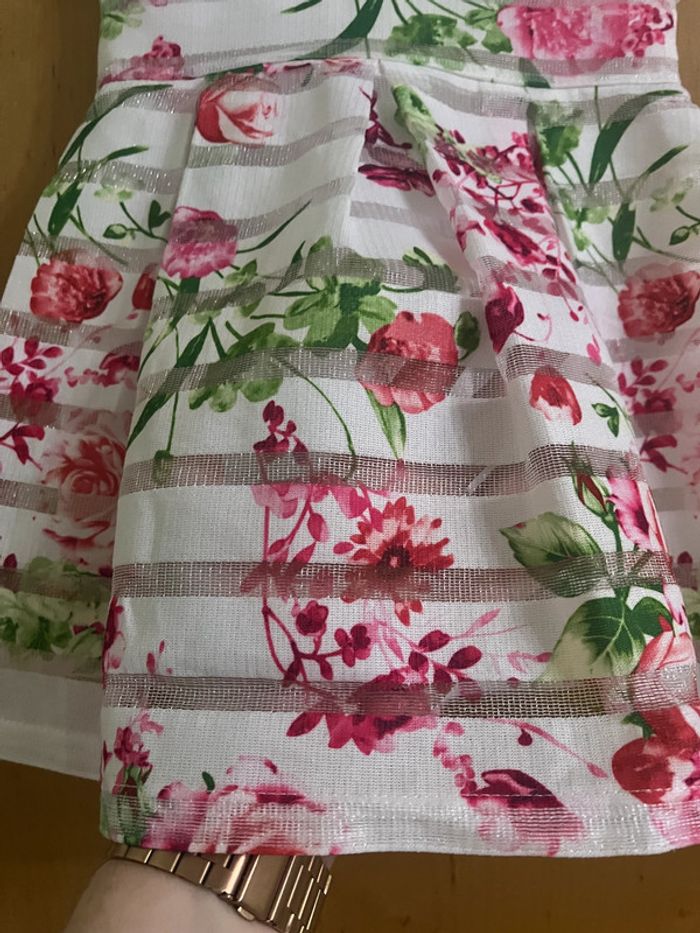 Robe de soirée blanche et rose fillette 4 ans - photo numéro 2