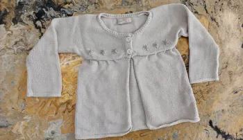 Gilet beige bébé fille 12 mois en Maille douce
