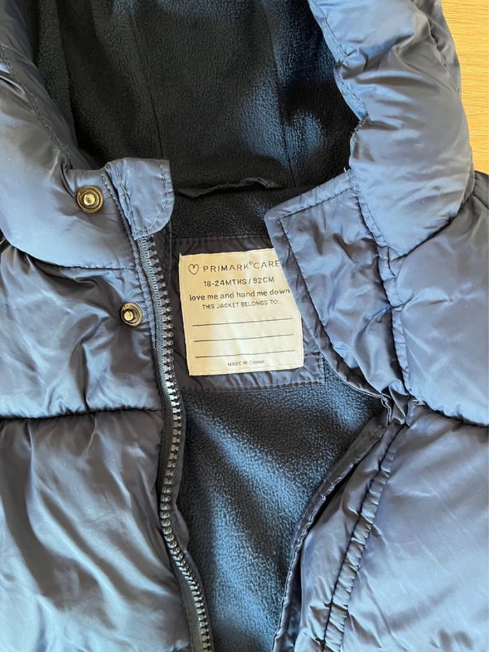 Manteau fourré bleu Primark - photo numéro 2