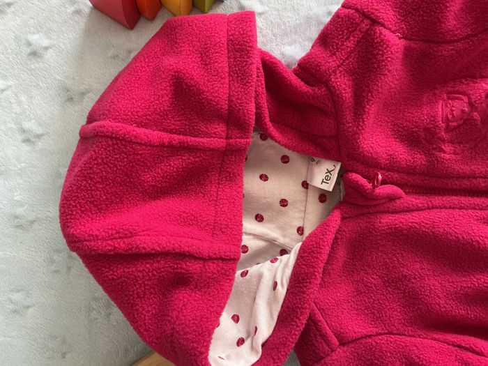 veste polaire a capuche rose 9 mois tex - photo numéro 6