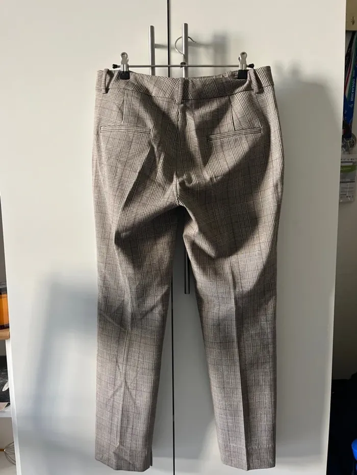 Pantalon à carreau Zara gris - photo numéro 2