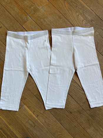 Leggings courts blancs petit Bateau 8 ans