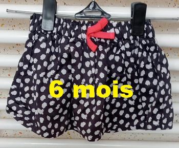 Jupe noire motif blanc Tape à L'oeil Taille 6 mois