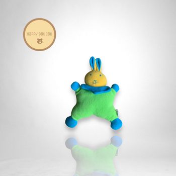 Peluche Lapin vert bleu La redoute A837