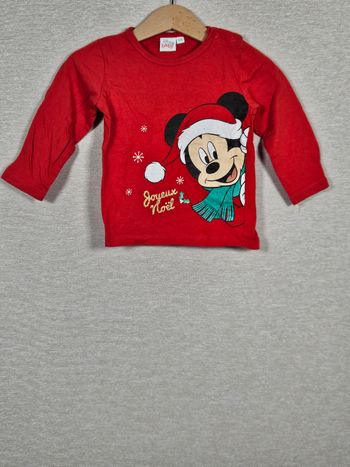 T-shirt manche longue Mickey  disney  12 mois 