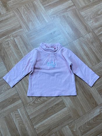 T-shirt manches longues sous pull rose In Extenso