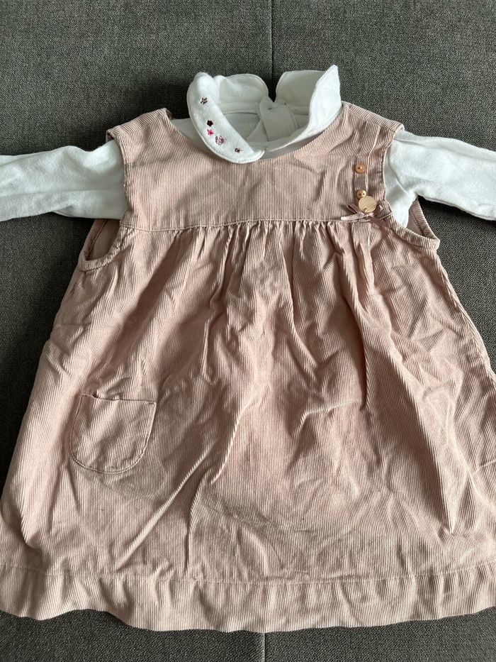 Robe velours + body 6 mois