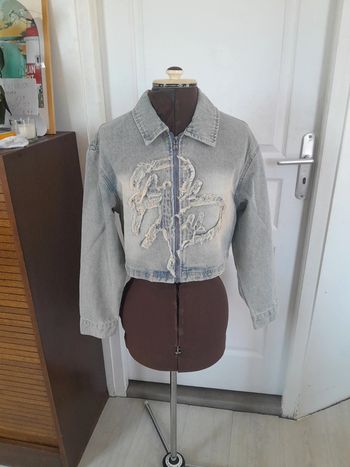 Très belle veste en jeans à zip Project X neuve avec étiquette