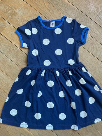Robe bleue à pois Petit Bateau 6 ans