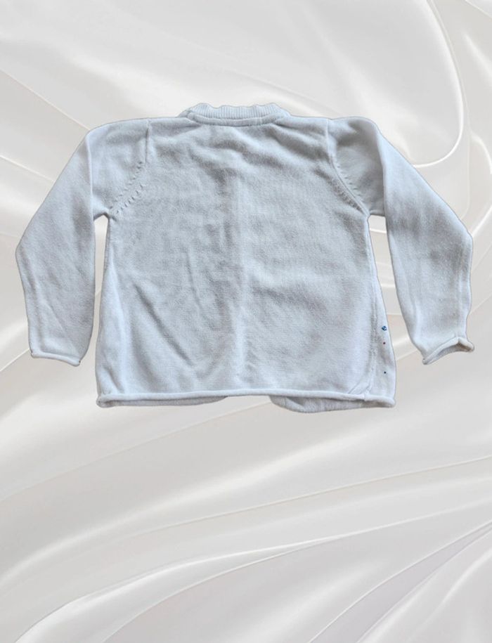 Gilet blanc fille 12 mois - photo numéro 2