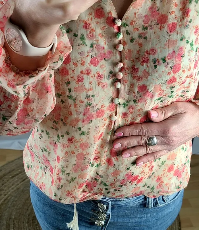 Blouse légère à fleurs 🌼 XL/42 - Neuve avec étiquette - Plusieurs tailles disponibles - photo numéro 4
