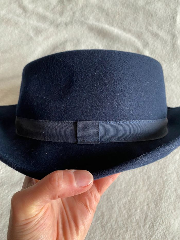 Chapeau femme en laine bleu marine - photo numéro 9