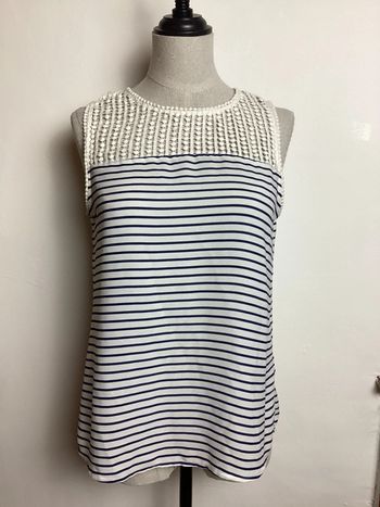Débardeur à rayures marine et blanches Stradivarius 36