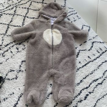 Combipilote fausse fourrure grise