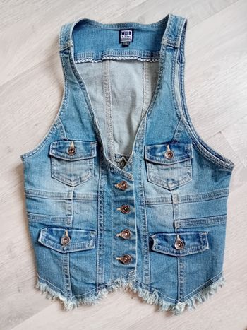 Veste sans manches en jeans