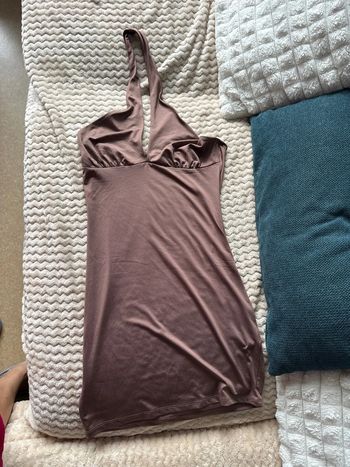 Robe dos nu marron taille S
