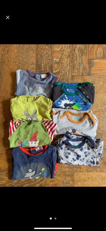 Lot de 7 bodies manches longues 6 mois