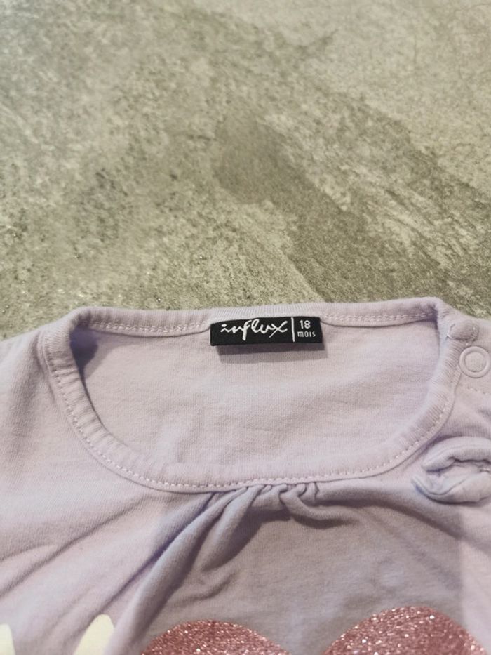 T-shirt à manches longues bébé fille 18 mois comme neuf - photo numéro 2