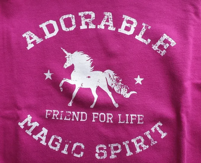 Sweat fuchsia licorne 10 ans - photo numéro 2