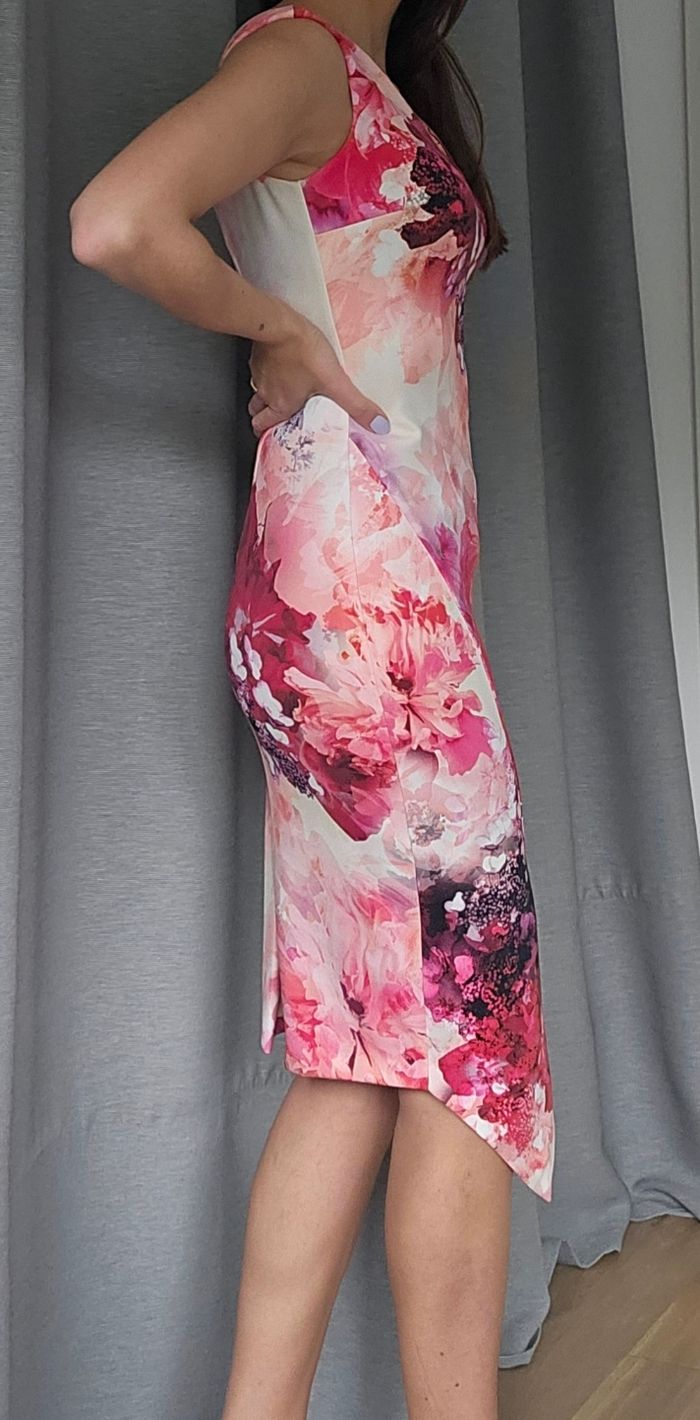 Robe fourreau, fleuri multicolore, taille 36, Coast - photo numéro 5