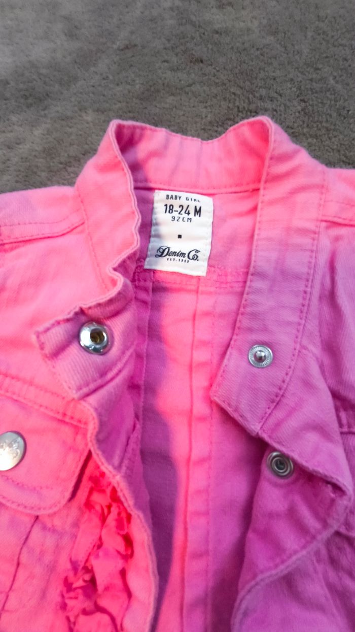 Veste en Jean Rose Bébé – 18-24 mois - photo numéro 3