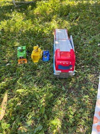 Pat patrouilleur et 3 véhicules 