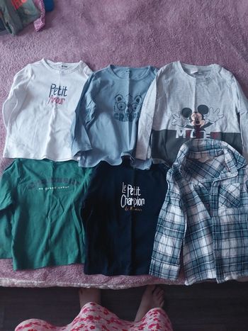 5 haut manche longue et 1 chemise