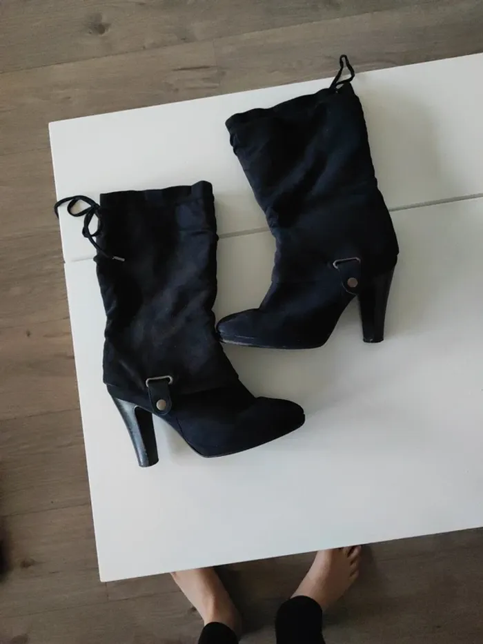 Botte noire femme 38 talon