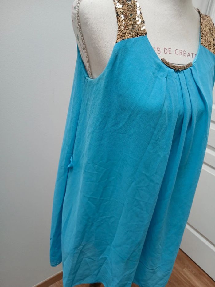 Robe bleu courte taille unique - photo numéro 4
