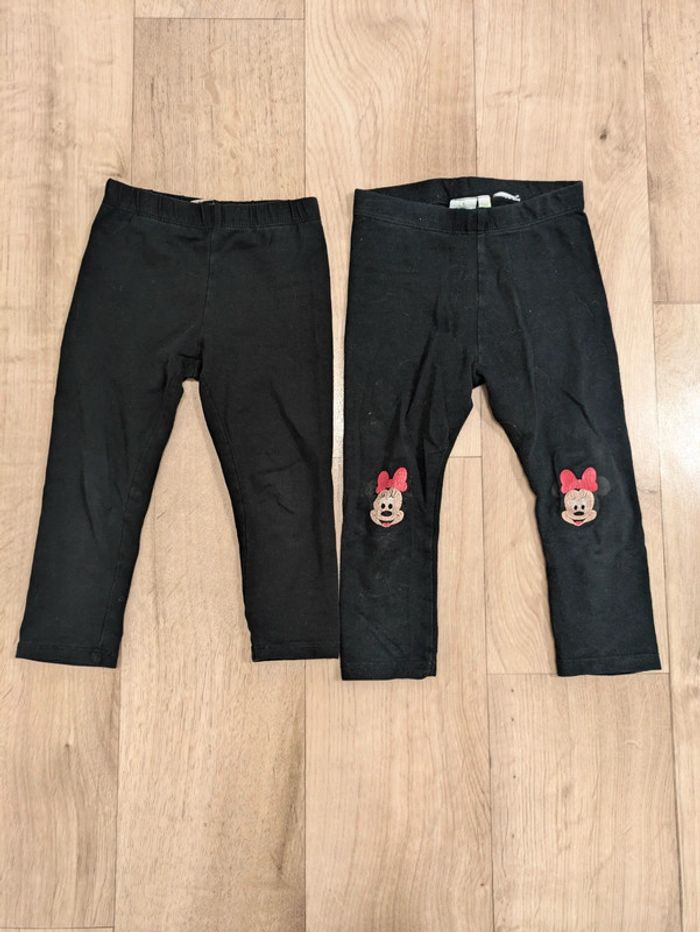 Lot 2 leggings noirs 24 Mois 86cm
