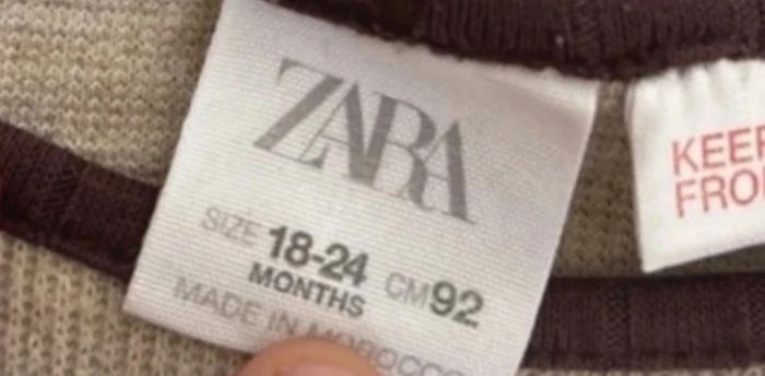 T-shirt à manche longue côtelée Zara bébé fille taille 24 m - photo numéro 2