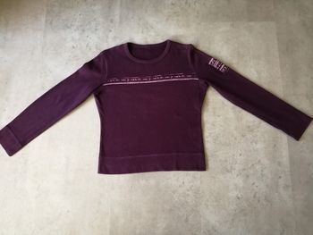 T shirt manches longues prune