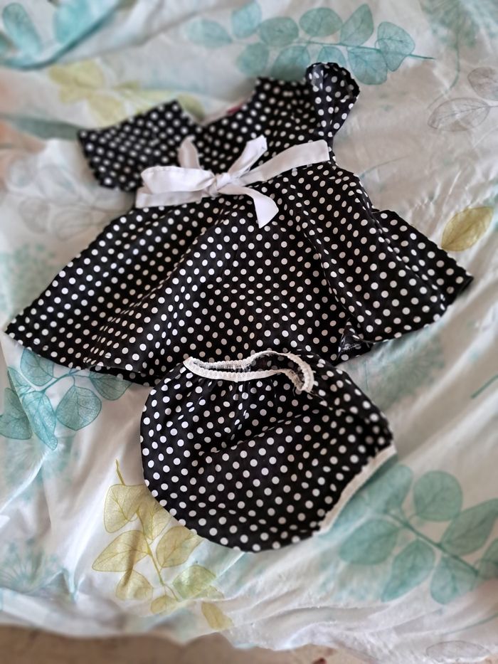 Robe et culotte bloomer 6/12mois