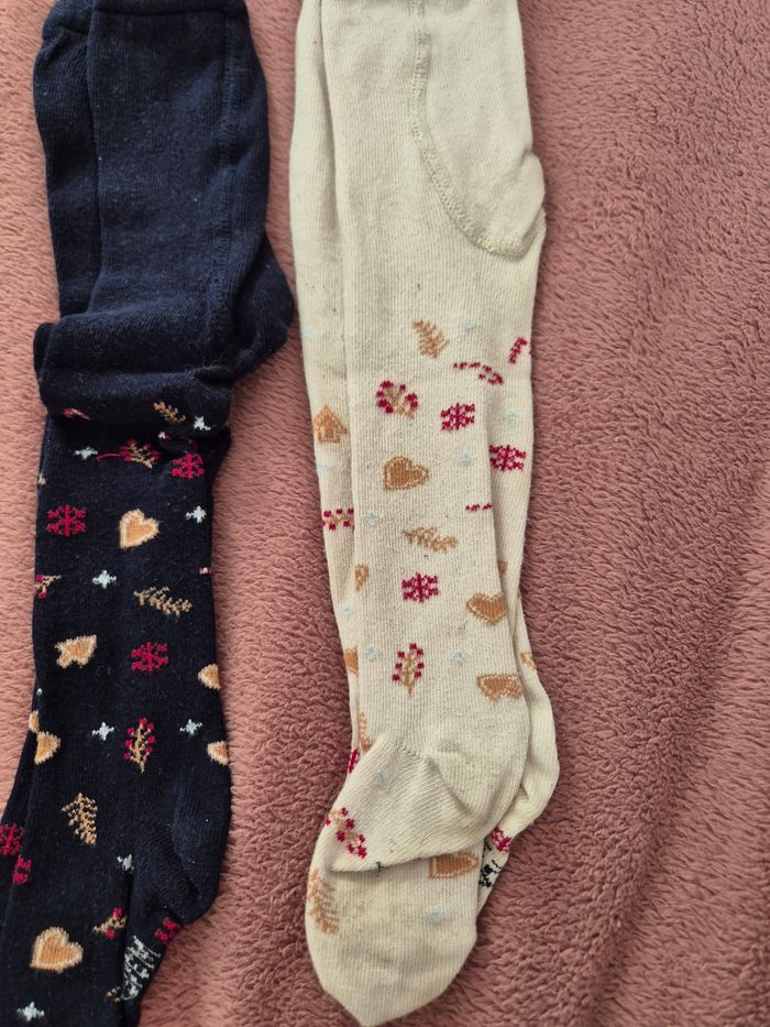 Lot de 2 collants de Noël 3-6 mois. - photo numéro 3