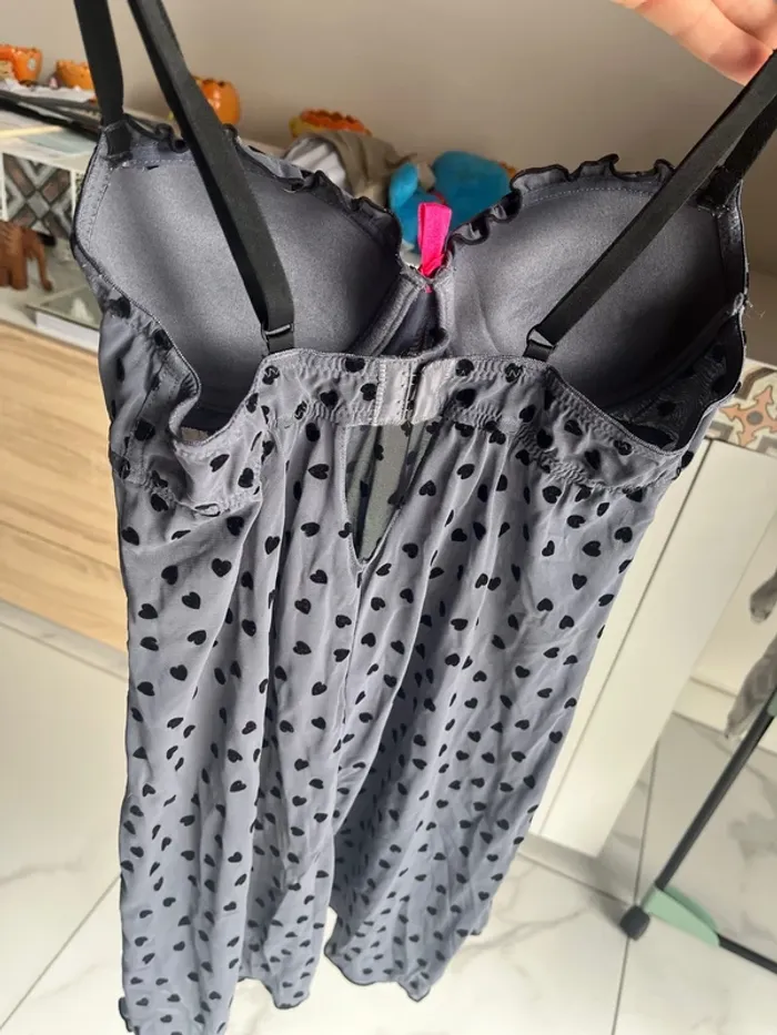 Nuisette petit cœurs noeud rose undiz - photo numéro 3