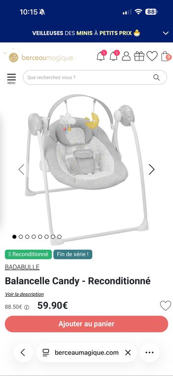 Balancelle bébé