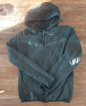 Veste Gilet Sweat Zippé à Capuche Sportwear Noir