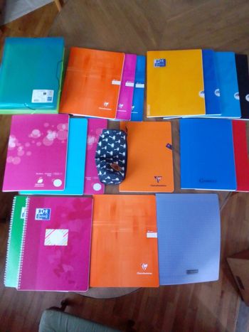 Lot cahiers fournitures scolaires