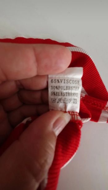 Robe longe rayée en taille unique 