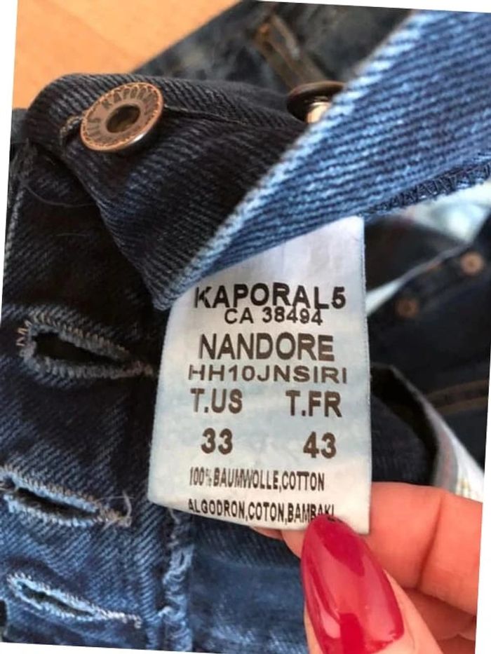 Jean bleu marine pour homme Kaporal taille 38 excellent état - photo numéro 7